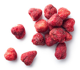 Wall Mural - Heap of freeze dried strawberries