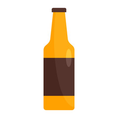 Poster - Bottle of german beer icon. Flat illustration of bottle of german beer vector icon for web design