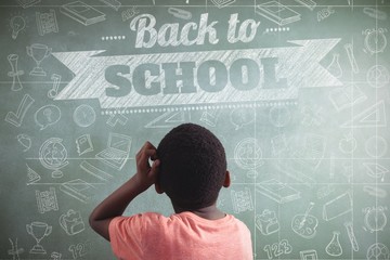 Wall Mural - Composite image of back to school message