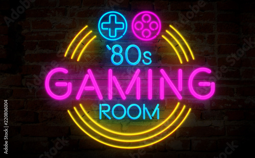 Gaming retro neon