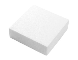 Wall Mural - Styrofoam cube isolated on white background, with clipping path