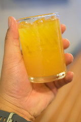 Glass of fresh orange juice