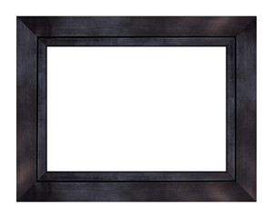 Wall Mural - Black wood frame isolated on white background. Object with clipping path