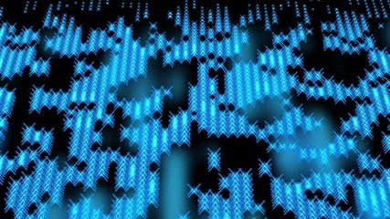 Leinwandbilder - Arrow Sign Flickering Moving Particle Graphic Animation Background