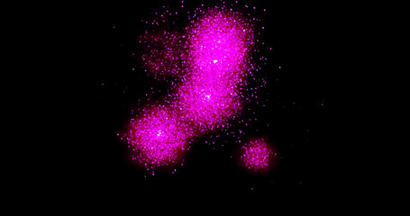 Wall Mural - Fireworks on a black background