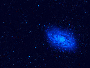 Wall Mural - spiral galaxy and stars in space background