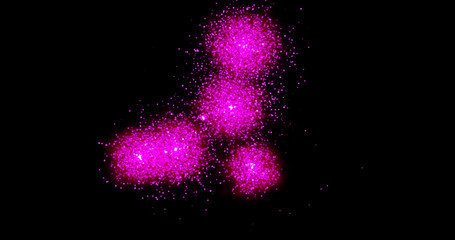 Wall Mural - Fireworks on a black background