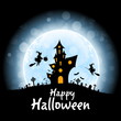 Leinwandbild Motiv Halloween Party Poster