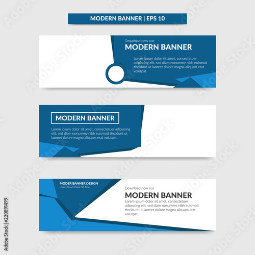 Abstract Modern Company Banner Design Set Banner Design Eps 10