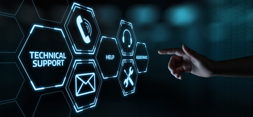 Wall Mural - technical support customer service business technology internet concept