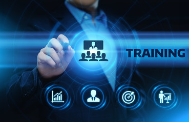 Wall Mural - training webinar e-learning skills business internet technology concept