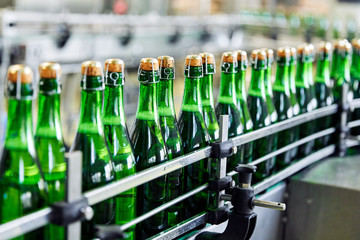 factory producing champagne