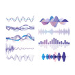 © topvectors - Sound waves set, audio digital equalizer technology, musical pulse vector Illustrations on a white background