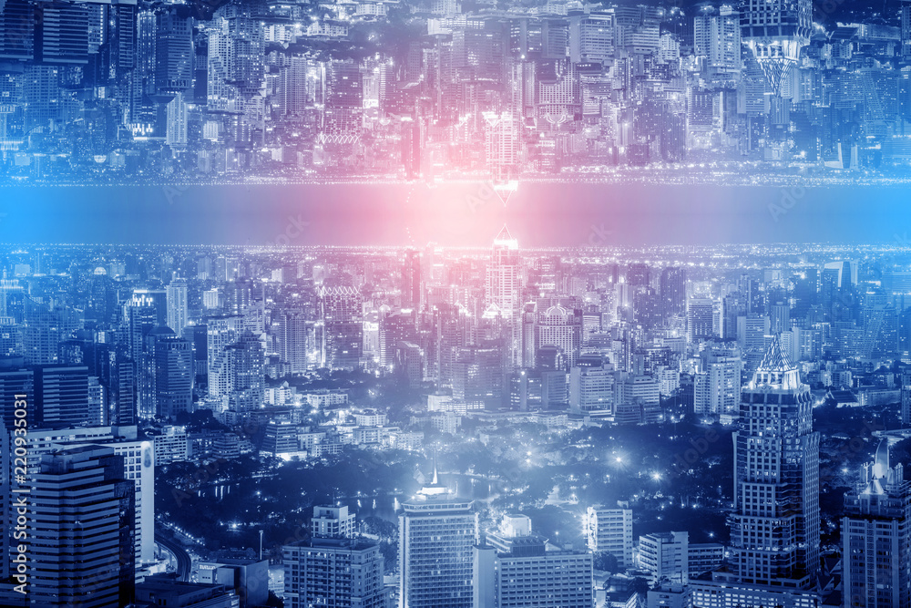 Stunning City Fantastical Texture Background image
