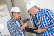 © auremar - carpenter and helper drilling together