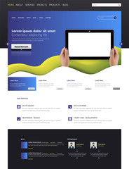 Wall Mural - colorful modern web page design for website and mobile website development. easy to edit and customi