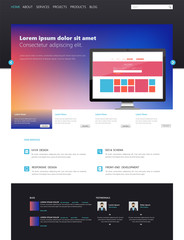 Wall Mural - colorful modern web page design for website and mobile website development. easy to edit and customi
