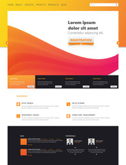 Wall Mural - colorful modern web page design for website and mobile website development. easy to edit and customi