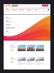 Wall Mural - colorful modern web page design for website and mobile website development. easy to edit and customi