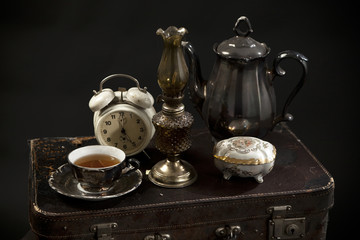 Vintage black tea set