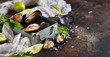 Fresh raw  mussels