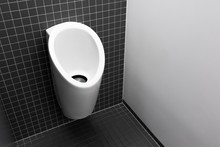 Design Urinal For Men, New Modern European Black Toilet For Men, Elegant Men's Toilet With Ceramic Urinal And Gray Washable Surface