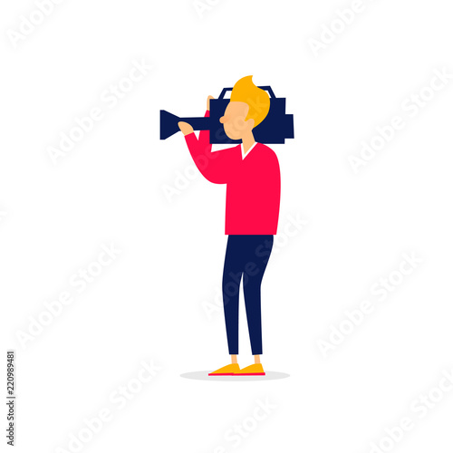 Fotografie, Obraz Videography, the man is holding the camera