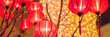© galitskaya - Chinese lanterns during new year festival. Vietnamese New Year BANNER, long format