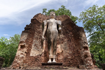 Ancient Monument of Wat Phra Si Iriyabot in Kamphaengphet Historical Park