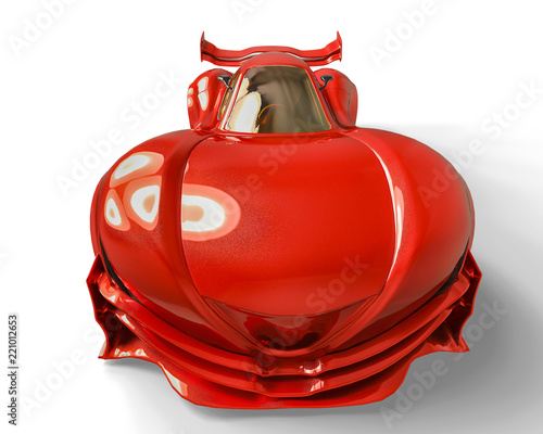 sport car whith no brand in a white background Fototapete