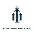 Competitive Advantage icon. Monochrome style design from management icon collection. UI. Pixel perfect simple pictogram competitive advantage icon. Web design, apps, software, print usage.