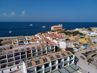 Canvas Print - Aerial view Tabarca Island townscape. Spain