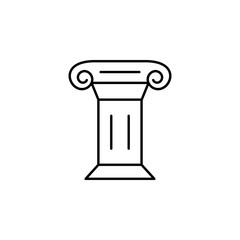 column icon. Element of architecture icon for mobile concept and web apps. Thin line column icon can be used for web and mobile