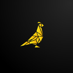 Poster - mosaic bird logo icon