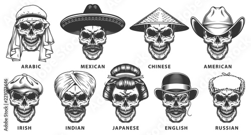 Set of skull