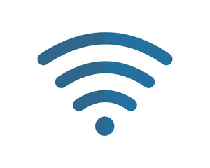 Wall Mural - blue wifi image vector icon logo symbol