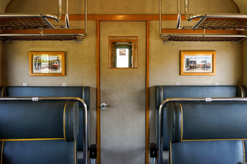 Interior of an old train