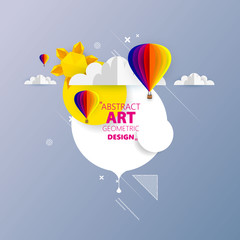Wall Mural - awesome origami abstract vector art. can be use frame for your text.