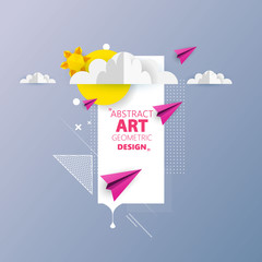 Wall Mural - awesome origami abstract vector art. can be use frame for your text.