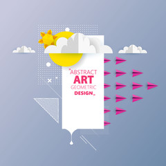 Wall Mural - awesome origami abstract vector art. can be use frame for your text.