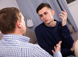 © JackF - Sad guy with his father are resting and talking about teenage life