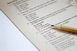 © Radila - TEST. English test choose the right answer. English grammar test sheet. Multiple choice test. Exam for students in school, college and university. USA or English Education concept. answer sheet.