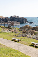 Wall Mural - 日御碕から経島と日本海を望む -島根半島の西端-