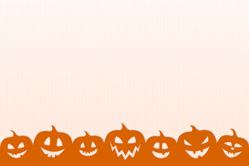 Wall Mural - Halloween - design of poster with silhouettes of pumpkins. Vector.