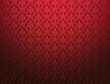 canvas print picture - Red wallpaper with damask pattern