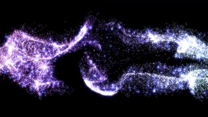 Poster - Twist White Purple Plasma Moving Particle Form Motion Background
