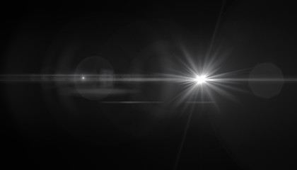 abstract of lighting for background. digital lens flare in dark background