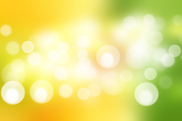 Wall Mural - Abstract colorful gradient yellow green bokeh lights background texture.