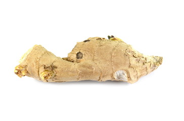 Fresh ginger root isolated on white background