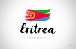 eritrea country flag concept with grunge design icon logo